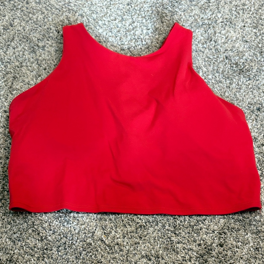 Athleta Vibrant Red Crop Top